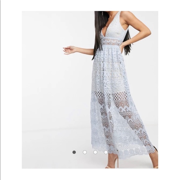 Lace overlay midi dress - Picture 4 of 4